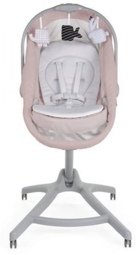 Chicco Baby Hug Air 4in1 Rose Колыбель Качалка Стульчик 4в1