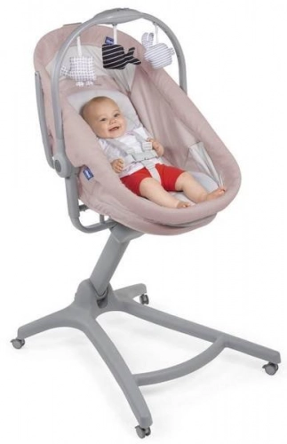Chicco Baby Hug Air 4in1 Rose Колыбель Качалка Стульчик 4в1