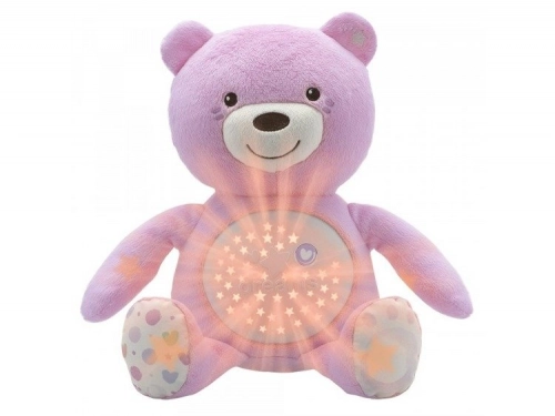 Chicco First Dreams plīša lācītis projektors Pink
