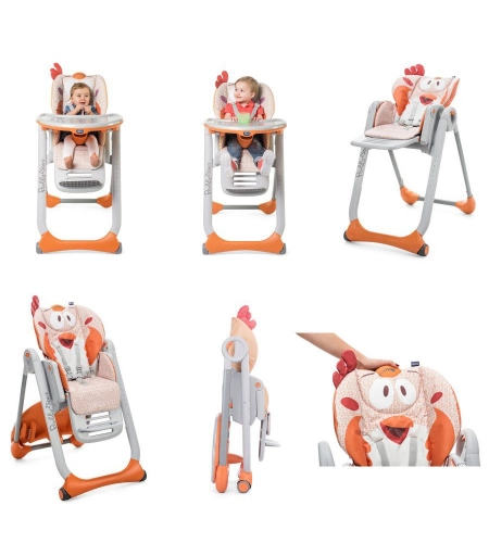 Chicco Polly 2 Start Fancy Chicken Barošanas krēsliņš