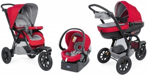 Chicco Trio Activ3 Red Berry Детская коляска 3в1
