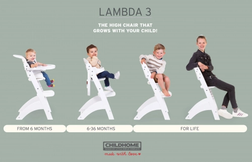 CHILDHOME Lambda 3 Black Barošanas krēsliņš Transformeris