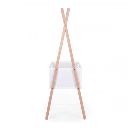 Childhome TIPI 2in1 White Natural Bērnu Šūpulis 50x90 + Drēbju pakaramais