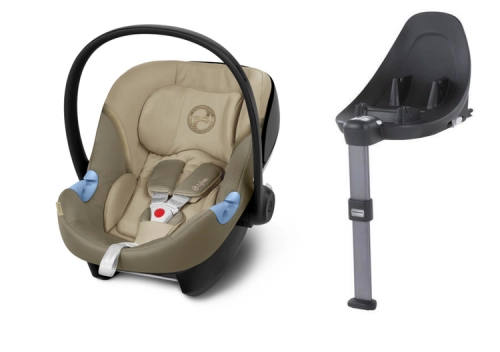Cybex Aton M i-Size + ISOFIX Base M Classic Beige Bērnu autosēdeklis 0-13 kg