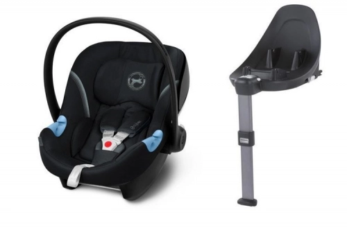 Cybex Aton M i-Size + ISOFIX Base M Deep Black Bērnu autosēdeklis 0-13 kg