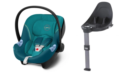 Cybex Aton M i-Size + ISOFIX Base M River Blue Bērnu autosēdeklis 0-13 kg