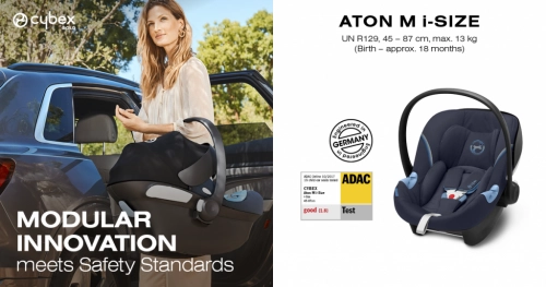 Cybex Aton M i-Size + ISOFIX Base M River Blue Bērnu autosēdeklis 0-13 kg