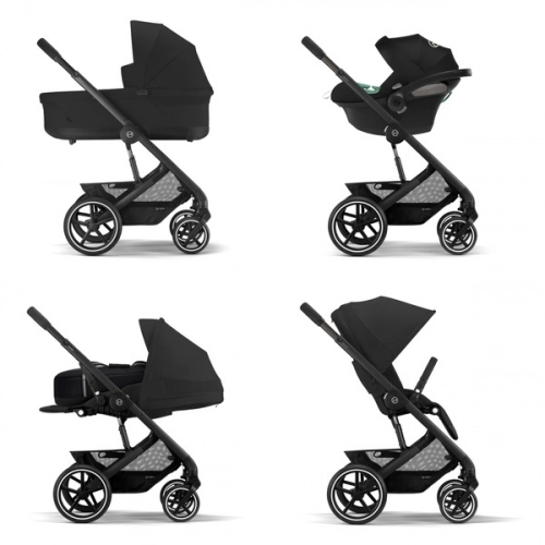 Cybex Balios S Lux Moon Black Bērnu rati 2in1