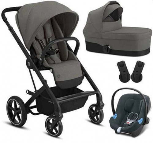 Cybex Balios S Lux Soho Grey + Aton B I-Size Детская коляска 3 в 1