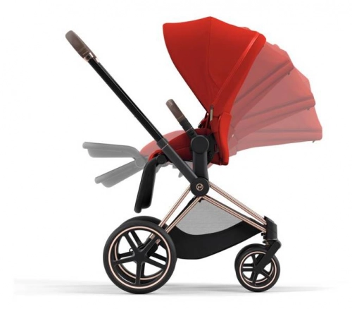 Cybex e-Priam Autumn Gold Rosegold frame Прогулочная коляска
