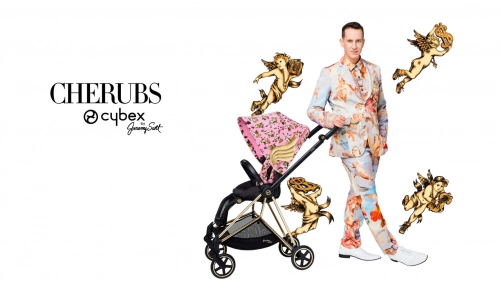 Cybex e-Priam Cherub Pink by Jeremy Scott Детская коляска 2 в 1