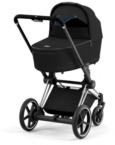 Cybex e-Priam Deep Black Chrome black frame Bērnu rati 4in1