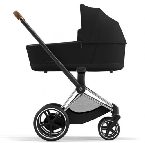Cybex e-Priam Deep Black Chrome brown frame Bērnu rati 4in1