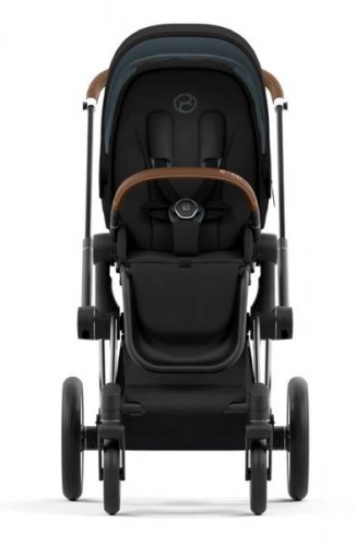 Cybex e-Priam Deep Black Chrome brown frame Bērnu rati 4in1