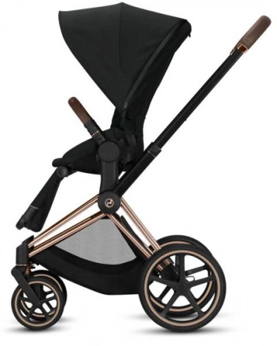 Cybex e-Priam Deep Black Rosegold frame Bērnu rati 4in1