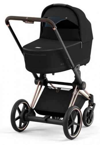 Cybex e-Priam Deep Black Rosegold frame Bērnu rati 4in1
