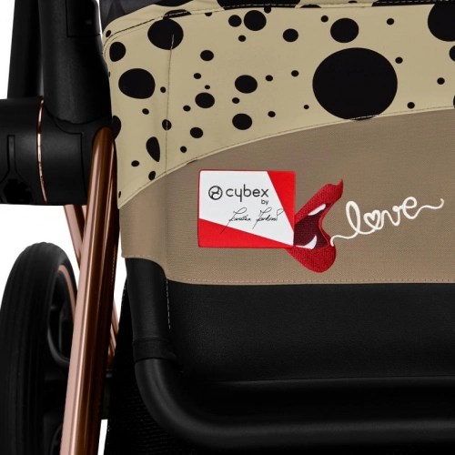 Cybex e-Priam Karolina Kurkova Chrome black frame Pastaigu rati