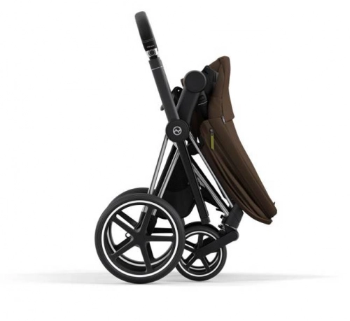 Cybex e-Priam Khaki Brown Chrome black frame Bērnu rati 4in1