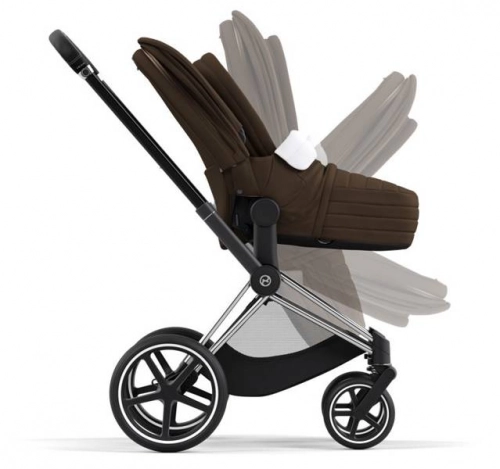 Cybex e-Priam Khaki Brown Chrome black frame Bērnu rati 4in1