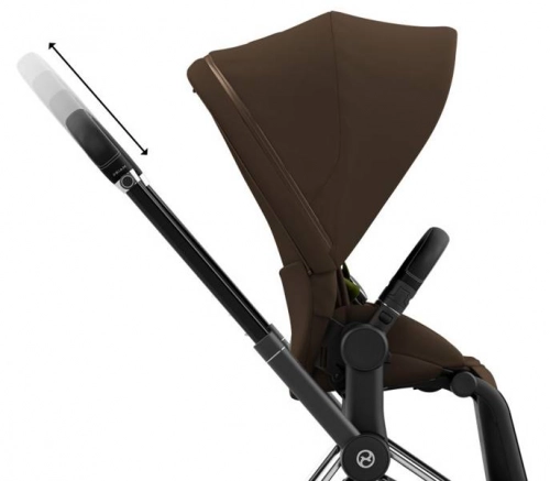 Cybex e-Priam Khaki Brown Chrome black frame Bērnu rati 4in1