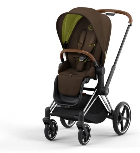 Cybex e-Priam Khaki Brown Chrome brown frame Bērnu rati 4in1