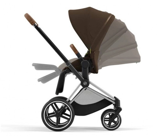 Cybex e-Priam Khaki Brown Chrome brown frame Bērnu rati 4in1