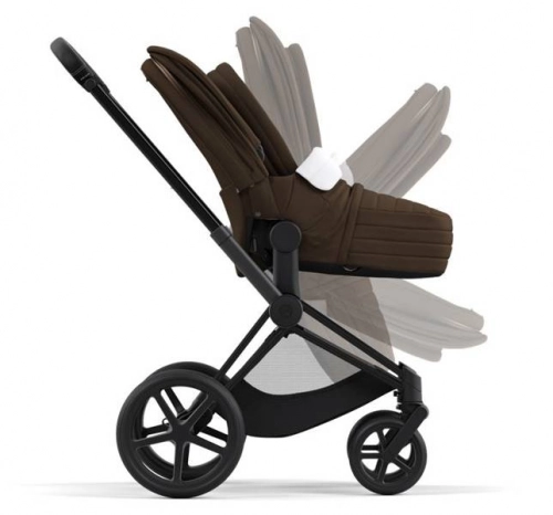Cybex e-Priam Khaki Brown Matt black frame Bērnu rati 4in1