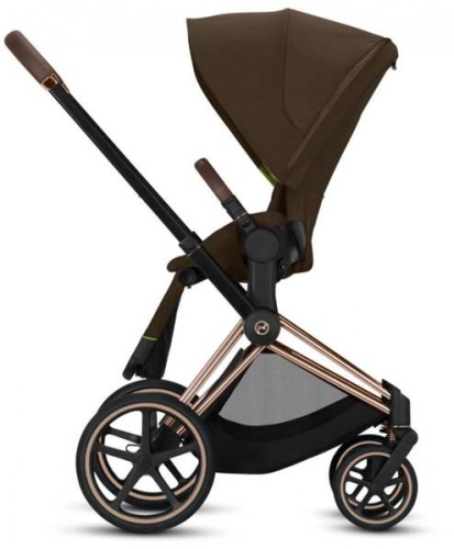 Cybex e-Priam Khaki Brown Rosegold frame Детская коляска 4 в 1