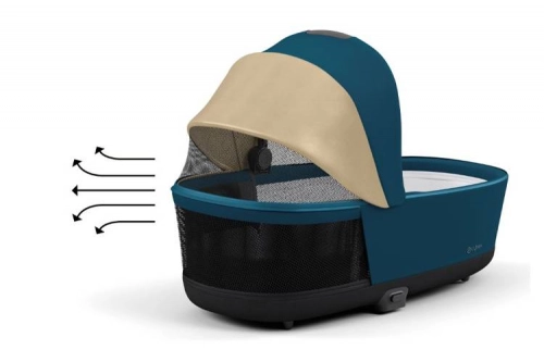 Cybex e-Priam Mountain Blue Chrome black frame Bērnu rati 4in1