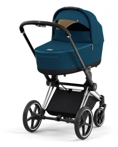Cybex e-Priam Mountain Blue Chrome black frame Bērnu rati 4in1
