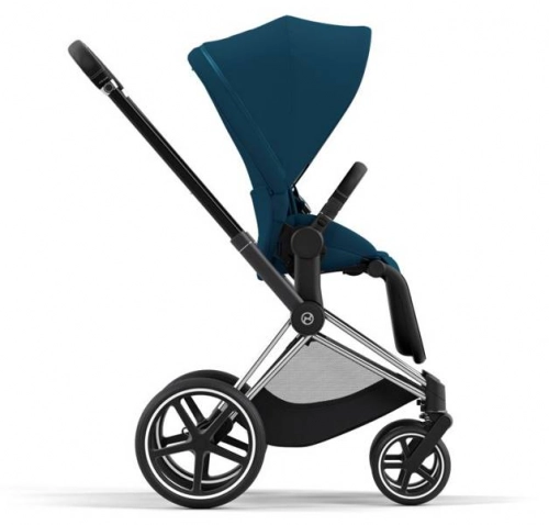 Cybex e-Priam Mountain Blue Chrome black frame Bērnu rati 4in1