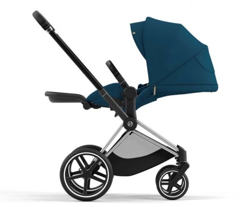 Cybex e-Priam Mountain Blue Chrome black frame Bērnu rati 4in1