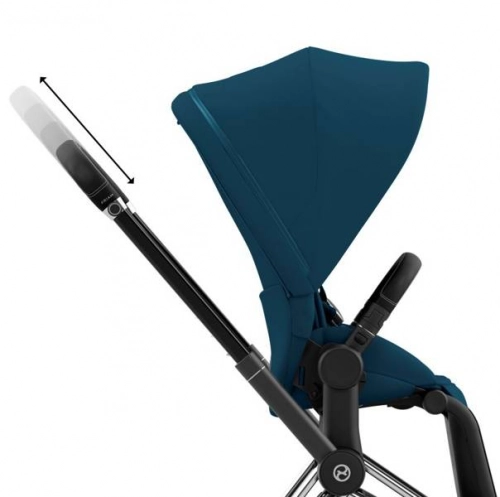 Cybex e-Priam Mountain Blue Chrome black frame Bērnu rati 4in1