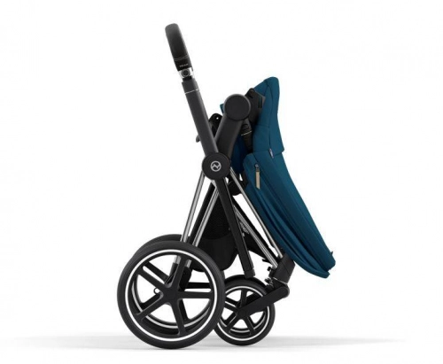 Cybex e-Priam Mountain Blue Chrome black frame Bērnu rati 4in1