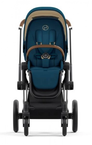 Cybex e-Priam Mountain Blue Chrome brown frame Bērnu rati 4in1