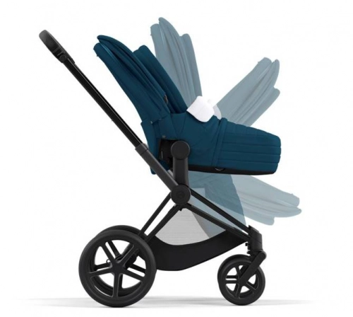 Cybex e-Priam Mountain Blue Matt black frame Bērnu rati 4in1