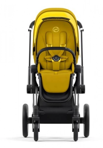 Cybex e-Priam Mustard Yellow Chrome black frame Bērnu rati 4in1