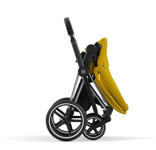 Cybex e-Priam Mustard Yellow Chrome black frame Bērnu rati 4in1