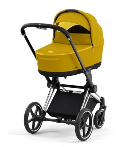 Cybex e-Priam Mustard Yellow Chrome black frame Bērnu rati 4in1