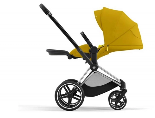 Cybex e-Priam Mustard Yellow Chrome black frame Bērnu rati 4in1