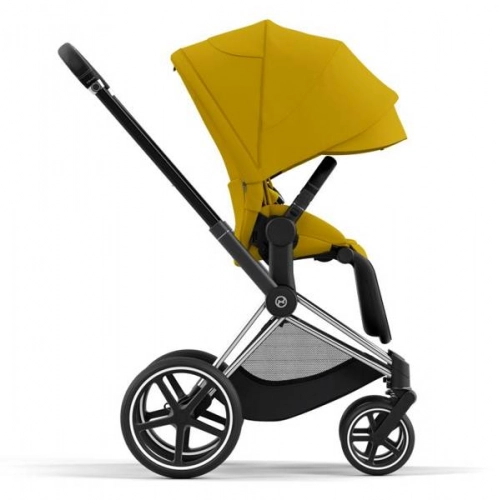 Cybex e-Priam Mustard Yellow Chrome black frame Bērnu rati 4in1