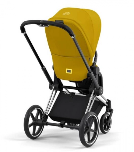 Cybex e-Priam Mustard Yellow Chrome black frame Bērnu rati 4in1