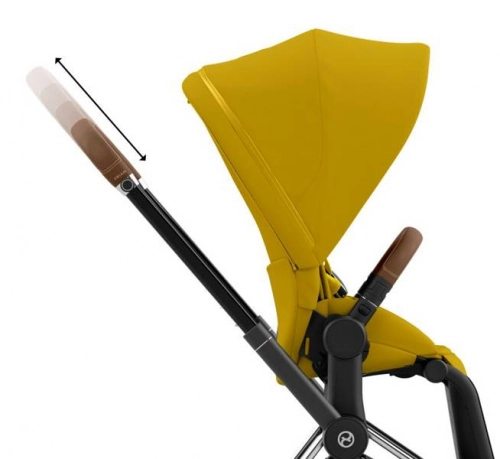 Cybex e-Priam Mustard Yellow Chrome brown frame Bērnu rati 4in1