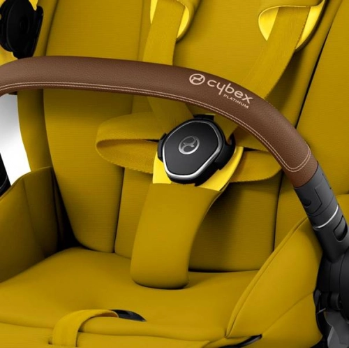 Cybex e-Priam Mustard Yellow Chrome brown frame Bērnu rati 4in1