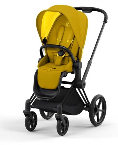 Cybex e-Priam Mustard Yellow Matt black frame Bērnu rati 4in1