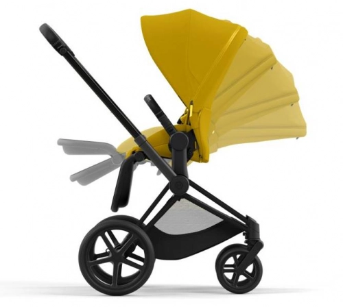 Cybex e-Priam Mustard Yellow Matt black frame Bērnu rati 4in1
