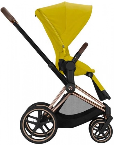 Cybex e-Priam Mustard Yellow Rosegold frame Bērnu rati 4in1
