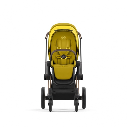 Cybex e-Priam Mustard Yellow Rosegold frame Bērnu rati 4in1