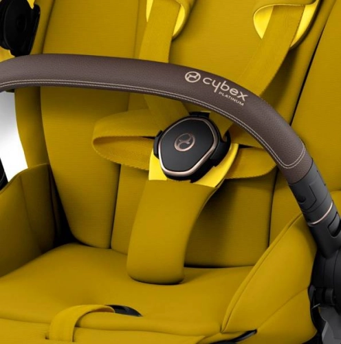 Cybex e-Priam Mustard Yellow Rosegold frame Прогулочная коляска