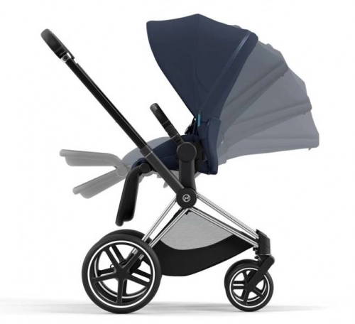 Cybex e-Priam Nautical Blue Chrome black frame Bērnu rati 4in1